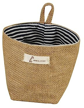 HEMOTON Borsa Portaoggetti Sospesa in Tessuto Di Iuta Portavasi Per Fiori Piccoli Sacchi Per Organizzare