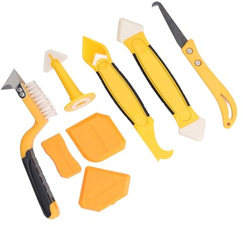 Outil De Calfeutrage En Silicone, Kit D'outils De Calfeutrage 8 Pièces Outils De Joint En Silicone Dissolvant De Calfeutrage Buse De Grattoir Plus Lisse Pour Carrelage De Cuisine De Salle De Bain