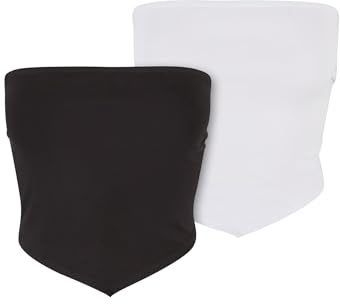 Urban Classics dam Stickad Bandeau Topp 2-pack Undertröja