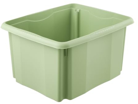 keeeper Aufbewahrungsbox mit Dreh-/Stapelsystem, 24 l, 41 x 34,5 x 22 cm, Emil Eco Line, Grün (Eco Grass Green)