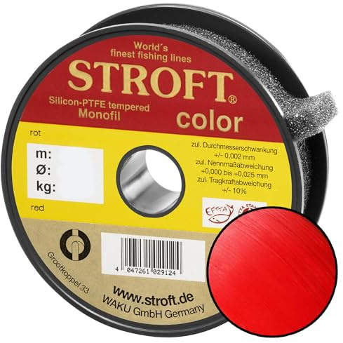 STROFT Color Monofile Angelschnur Rot 0,35mm 10,3kg 50m