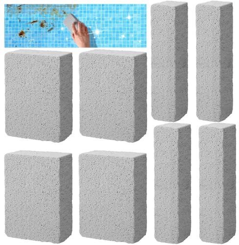 Bekeify 8 Piezas Cepillo de Piscina, Piedra Pomez Limpieza, Bloques para Cepillo Limpia Piscinas, Limpios Piedra Pómez, Cepillo para Piscina Limpieza de Piedra Pómez para Paredes, Azulejos y Suelos