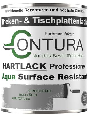 Contura Hartlack Thekenlack Klarlack Universallack 2in1 Möbellack Parkettlack Holzlack Holzschutz Tischplattenlack (750ml., Matt)