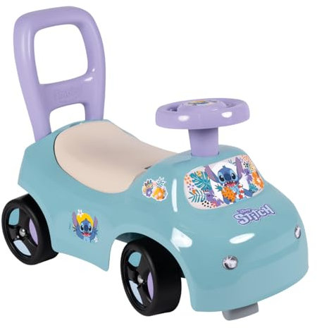 Smoby – Stitch Rutschauto – Fahrzeug & Lauflernhilfe in einem – mit Lenkrad & Geheimfach – für Kinder ab 10 Monaten