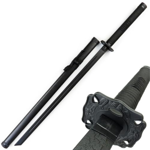 Espada samurái de madera, bokken de entrenamiento curvado con vaina, accesorio Katana para cosplay, exhibición y decoración de colección