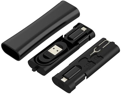 USB-adapter set kabel organisatör väska 60 W USB C för iPhone17 16 15 14 Pro Max Bag kabelväska laddningskabel 27 W belysning resa förvaring förvaringslåda Micro SIM datakabel väska smart på fickset