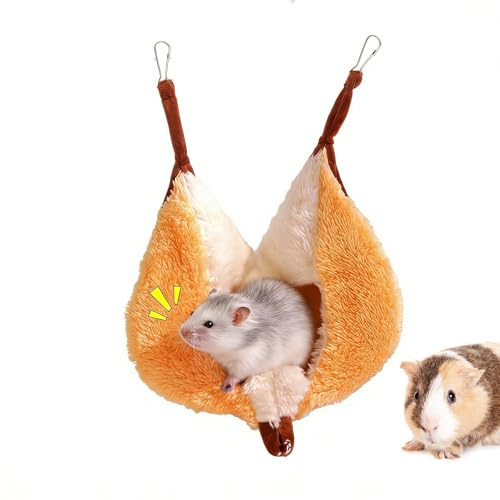 Generisch Hamaca para animales pequeños, cueva semicerrada como refugio - de jaula de casa suave | para chinchilla, hurón, deslizante, para casa, terraza, viajes