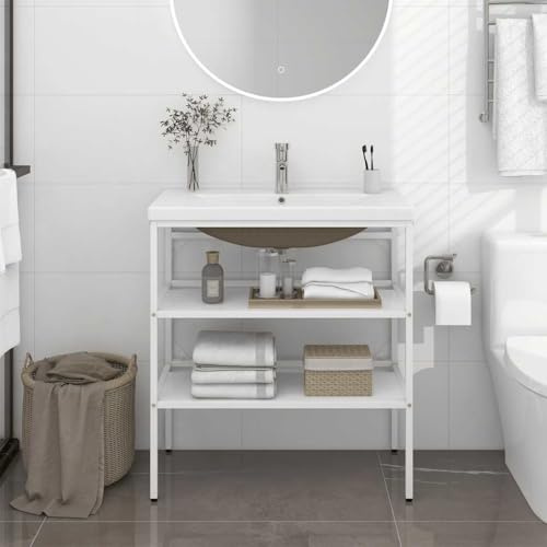 Lumanois Estructura de baño con Lavabo Incorporado Hierro,Mobiliario,Tocadores,Tocadores de baño,23.86kg-3101375