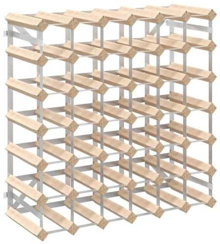 vidaXL Kiefernholz Massiv Weinregal für 42 Flaschen Modern Flaschenregal Flaschenständer Weinschrank Regal Wein Weinständer Weinflaschenregal