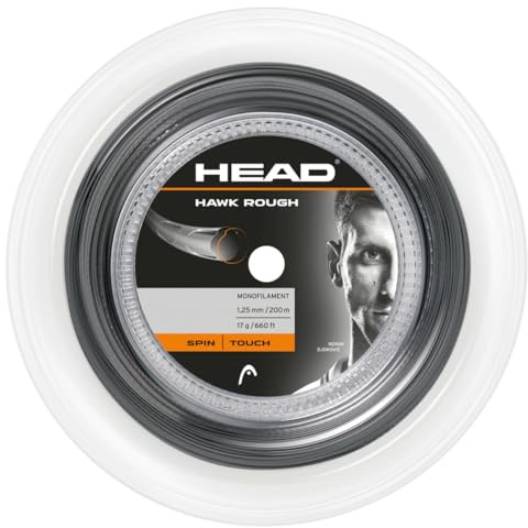 HEAD Unisex - Adultos Hawk Rough Rolle 200 Cuerda de Tenis