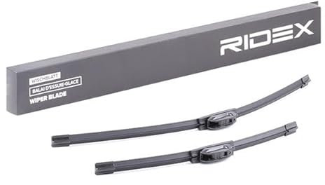 RIDEX Escobilla Limpiaparabrisas Juego de 2 Escobillas con spoiler Delante | Tipo de escobilla: Escobilla con hoja plana Sin marco | Longitud 1: 600mm | Longitud 2: 400mm 298W0201