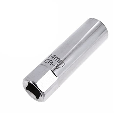 Zündkerzenschlüssel 14mm, Zündkerzenstecknuss, Dünnwandiger Zündkerzenschlüssel, 3/8 Zündkerzen-Stecknuss, Entfernen von Zündkerzen, Zündkerzen-Stecknuss, Kompatibel mit BMW, Mini, Nissan, Mercedes