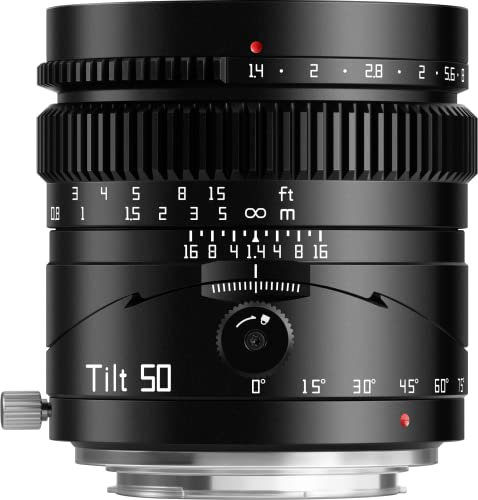 TTArtisan Lente inclinable de 50 mm f1.4 de Marco Completo, Lentes de Retrato Manual de Gran Apertura Compatible con cámara Sony E Mount Mirrorless A7 A7II A7III A7R A7RII A7RIII A7RIV A7S A7SII