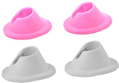 BIUDECO 4 piezas soporte de barandilla esmalte de uñas botella soporte de uñas para pintar uñas de goma esmalte de uñas titular de botella base cepillo de uñas herramientas de manicura arte de uñas
