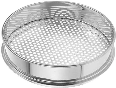Yardwe Tamis De Jardin Rond en Acier Inoxydable 20 Cm Tamis De Sol Empilable pour Tamiser Terre Compost Gravier Filtre De Sol pour Jardin Et Extérieur