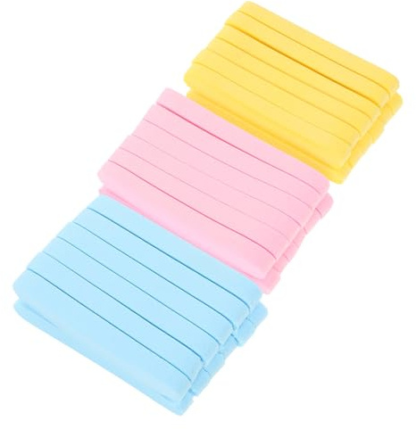 FRCOLOR Spugna Compressa Viso 8X1X0.8Cm 12 Pezzi Strisce Pulizia Viso Naturale Dischetti Cotone Struccante Ideale Per Rimozione Trucco Cura Pelle Quotidiana Uso Con Acqua E Detergenti