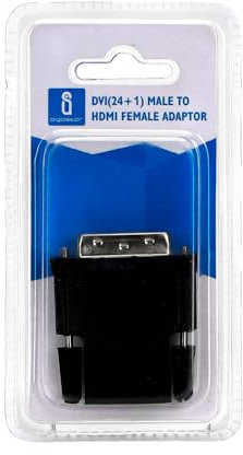 VoltShine Adattatore audio DVI (24+1) maschio a HDMI femmina in colore nero, ideale per collegare dispositivi video e audio, garantendo qualità e versatilità nelle tue connessioni.