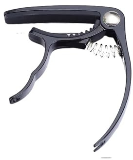 Kapodaster för gitarr metallgitarr-capo, zinklegering, folkgitarrtuner-klämma, professionell nyckelutlösarkapo för akustiska musikinstrument, tillbehör (svart)