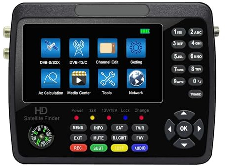 Satellitsökare, V10 Finder Pro+ Combo Satellit-TV Meter DVB-S/S2/S2X/T/T2/C/H.265+AHD(8MP) VS ST-5150 ST-7201,SAT-signalmätning