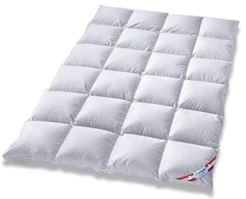 Canada Außensteg Kassettendecke 100% Natur warme Winterdecke Daunendecke (155 x 220 cm)