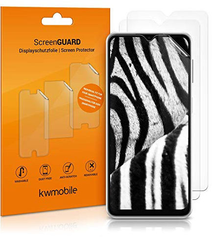 kwmobile 3X Displayschutzfolie kompatibel mit Samsung Galaxy A32 5G Folie - klare Schutzfolien Set in transparent