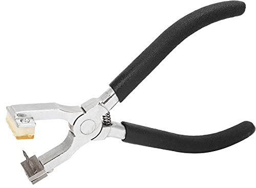 Leder-Stanzzange, Edelstahl-Stichlochstempel Flachmundzinken-Meißelzange Lederhandwerkzeug