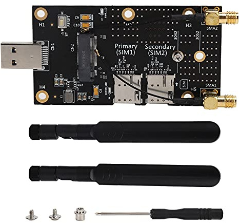 NGFF (M.2) to USB3.0 Adapter, Adapter SIM Card Slot Connector with SIM Card Slot Antenna Connector for 3G/4G/5G Module