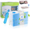 12er Set Vakuumbeutel für Kleidung - 60x40cm, 80% Platz Sparen Vakuum Kleiderbeutel PA & PE Material, Wiederverwendbare Vacuum Bags for Clothing, Handpumpe Enthalten