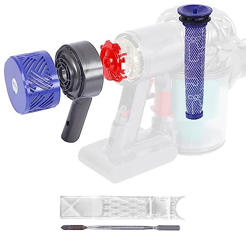 Motor-Heckabdeckung + Vorfilter + HEPA Nachfilter Set Ersatz für Dyson V6 DC58 DC59 DC62 DC72 DC74 Upgrade Filter Ersatzteile Staubsauger Ersatzzubehör