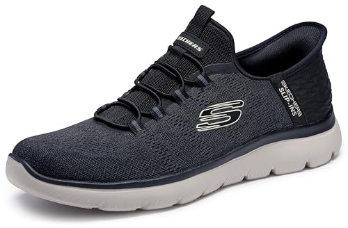 Skechers Homme Summits Key Pace Slip-In ENTRAINEUSE, Black Mesh W, 42 EU