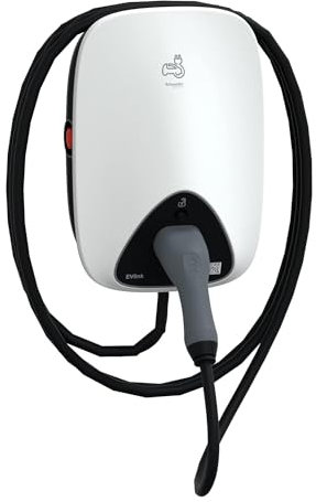 Schneider Electric Wallbox EVH4S03NC - Stazione di ricarica per auto elettrica EVlink Home per la ricarica di veicoli plug-in ibridi, 1 fase+N, cavo 5 m, 16 A, con RDC-DD, codice articolo EVH4S03NC