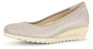 Gabor Escarpins compensés pour femme, chaussures à talons pour femmes, largeur supplémentaire légère (G), Coquillage 85, 41 EU
