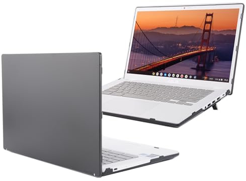 mCover fodral endast kompatibelt med 2023 ~ 2024 14 tum ASUS Chromebook Plus Enterprise CX34 (CX3402) -serien bärbara datorer (passar inte andra ASUS-modeller) – svart