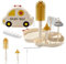 Flaschenbürste Baby,Guador 7-In-1 Babyflaschen Bürste,Tragbarer Trockenständer Kompaktwagen Babyflaschen Trockenständer,Baby Flaschenbürste Set,Seifenspender,Flaschentrockengestell,Bpa-Frei,Beige