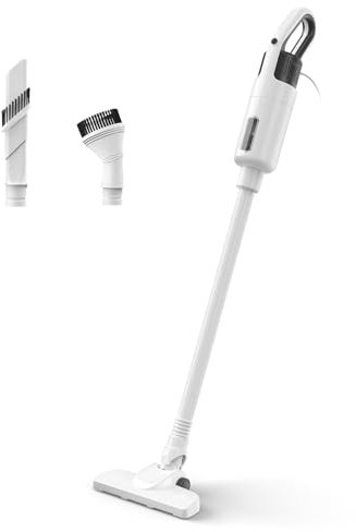 Aspirateur Balai Léger Filaire avec Filtre 15000pa à Main Puissant Vertical Filaire avec 5m Long, 400W Household à Manche Sols Durs à Poils d'animaux