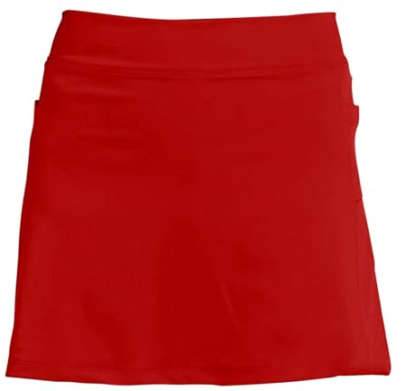 Gonna invernale da donna a vita media, culottes, gonne corte, pantaloni a tubo, gonna in lana da donna invernale, Colore: rosso, XL