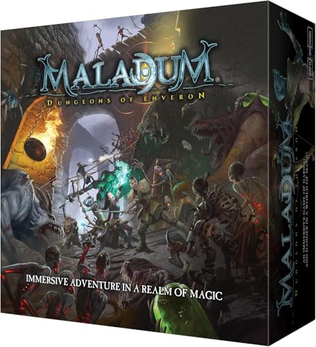 Maladum Dungeons of Enveron Starter Set - Fantasy Brettspiel für 1-4 Spieler, Alter 12+, Solo, Koop und Adversarial Play German Language Version