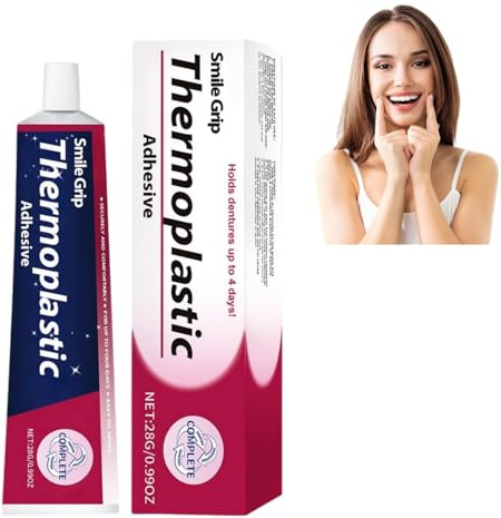 Thermoplastic Dent-ure Adhesive Cream,Comfortable Dentu-re Adhesive, False Teeth Adhe/sive,Den-tal Glue for Teeth,Convenient Tooth Glue,D-enture Repair Kit,Dentu-re Fixative,Dentur-e Repair Gl/ue