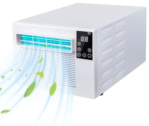 Aire Acondicionado portátil, Mini Aire Acondicionado Split de 280 W, sin Dispositivos externos, Temporizador Inteligente, Unidad de Aire Acondicionado para Ventana con Vista Completa