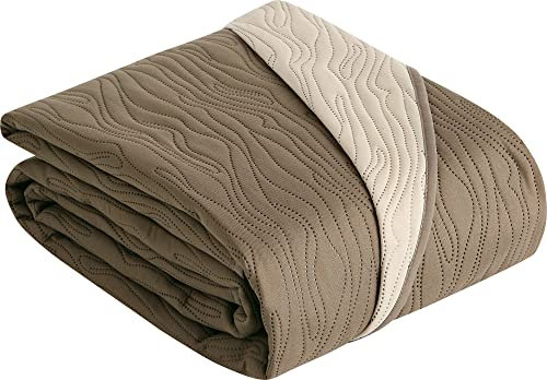 Erwin Müller Tagesdecke braun/Creme Größe 220x250 cm