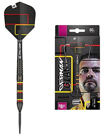Target Darts - Gabriel Clemens Schwarze 80 80% Wolfram Swiss Point Steeldarts-Set Dartpfeile (23 g)