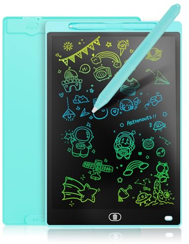 Genialba Tavoletta Grafica LCD Scrittura Colorato 10 Pollici, Lavagna da Disegno Cancellabile Portatile, Regalo Bambini, Tavoletta Grafica per Giochi Bambini 2 3 4 5 6 7 Anni Ragazze (Blu)