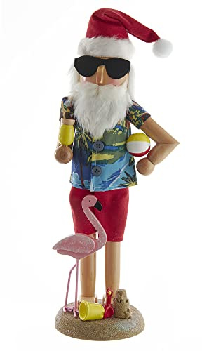 Kurt S. Adler 15.5-Inch Wooden Beach Santa Nutcracker