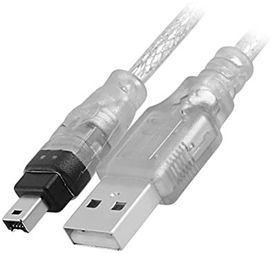 Bolwins P95S iLink-Adapterkabel USB 2.0 auf IEEE 1394 4-pol. Stecker - 150 cm Firewire Sync Kabel für Sony DCR-TRV75E DV-Kamera