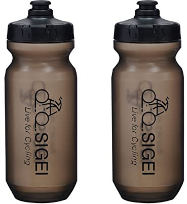 OSIGEI Fahrrad-Trinkflasche Bpa-Frei, Fahrrad-Trinkflasche mit Auslaufsicherem Ausguss 610Ml Transparent Schwarz, Sportflasche FüR Fahrrad, Fitnessstudio, Outdoor, Sport Und Freizeit (2 Pack)