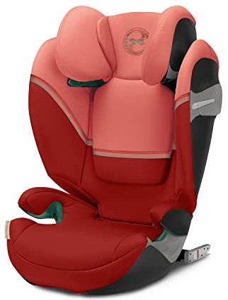 CYBEX Gold child seat Solution S2 i-Fix, For cars with and without ISOFIX, 100 - 150 cm, From approx. 3 to 12 years (15 - 50 kg), Hibiscus Red