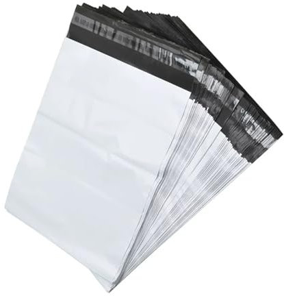 300 Stück Folienversandtaschen selbstklebend | 420 x 550 mm Versandbeutel mit Selbstklebeverschluss | 42 x 55 cm Versandtüten blickdicht aus Plastik für Kleidung und Textilien