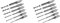 12Pcs Steel Square Hole Saw Drill Bits Set HRC 48-50 Various Sizes 4-16mm Woodworking Mortising Chisel Tool