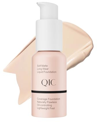 Fond de Teint Waterproof, Tenue 12H+, Couvrance Moyenne à Totale – Texture Crémeuse & Soyeuse, Facile à Appliquer Sans Effet Masque, Cruelty-Free, 5 Teintes pour Tous Types de Peau (Procelain)