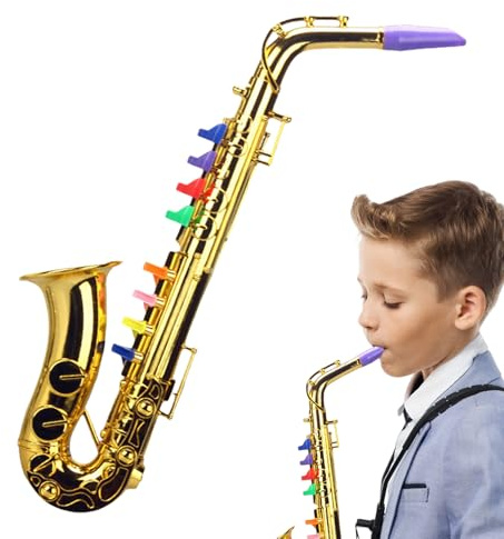 per sassofono per bambini - per strumenti musicali con 8 tasti colorati, per sassofono musicale per bambini per l'asilo , la scuola materna